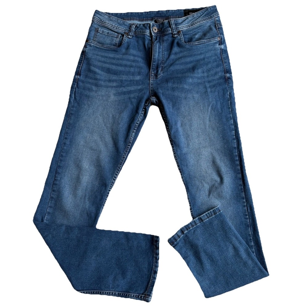 The Perfect Jean NYC Jeans Mens 32x32 Blue Medium Wash Slim Fit Tapered Stretch